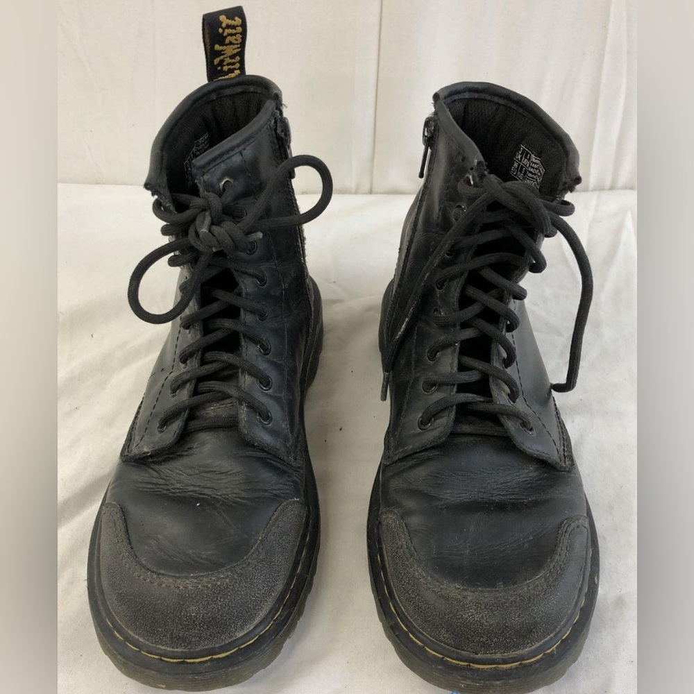 JUNIOR 1460 OVERLAY LEATHER BOOTS size 4m - Picture 2 of 6